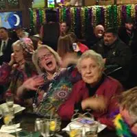 Women laughing and having fun in the restaurant